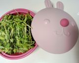 豆苗とチキンのにんにくレンチンサラダ作り方1写真