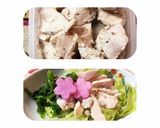 鶏ムネ肉でスープとサラダ(鶏様有難う編)作り方8写真
