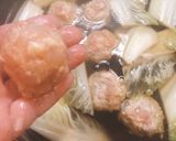 白菜とコリコリ鶏団子のスープ作り方8写真