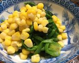 簡単！ほうれん草お浸しのバターコーンかけ作り方3写真
