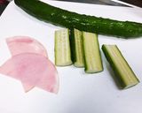 ばあばのレシピ　きゅうりのハム巻き作り方1写真