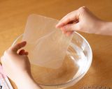 小さな四角いライスペーパー基本のもどし方作り方4写真