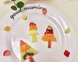 フルーツでパッチワーク＊クリスマスツリー作り方17写真