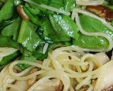 リカちゃん♡春菊と椎茸パスタ⁎∗作り方14写真