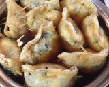 ヒジキ煮のリメイク　油揚げの餅入り袋煮作り方5写真