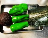 アボカドピーマン海苔わさび和え作り方1写真