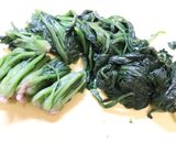 朝昼夕♪法蓮草とゆで卵のシンプルサラダ作り方1写真