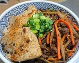 牛ひき肉のきんぴら丼 豆腐入り作り方13写真