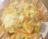 全てレンジ卵とじ丼味豚平焼き風作り方16写真