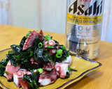 家飲みにお勧め♬タコとわかめの塩ごま和え作り方4写真