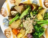レンジ肉なし根菜たっぷり棒棒鶏味サラダ作り方16写真