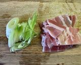 豚肉とねぎのかきたまあんかけうどん作り方1写真