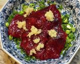 簡単♡鯨を生姜醤油で作り方1写真