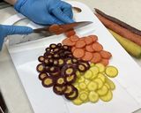 カラーニンジンのきんぴら作り方1写真