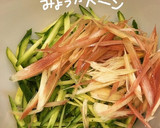 釜揚げしらすときゅうりとみょうがのサラダ作り方3写真