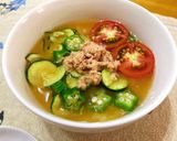 管理栄養士考案☆簡単！夏野菜の冷汁作り方5写真