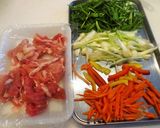ノビル（ニラ）と豚肉の炒め作り方2写真