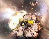 柚子とせりのサバ缶パスタ作り方1写真