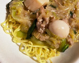 白菜の水分で作る帆立のあんかけ焼きそば作り方9写真