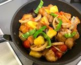 五目野菜の甘酢餡を酢豚にしました作り方4写真