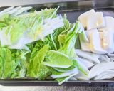 白菜と豆富の旨辛スープ作り方1写真
