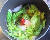 白菜と豆富の旨辛スープ作り方3写真