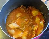 白菜と豆富の旨辛スープ作り方6写真