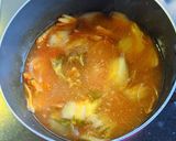 白菜と豆富の旨辛スープ作り方7写真