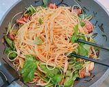 ★☆三つ葉たっぷり塩昆布の和風パスタ☆★作り方3写真