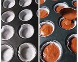 小さな贈り物チョコinココアカップケーキ作り方5写真