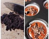 小さな贈り物チョコinココアカップケーキ作り方8写真