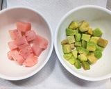 マグロと冷凍アボカドのユッケ◎温泉卵乗せ作り方1写真