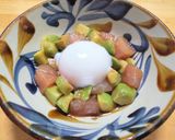 マグロと冷凍アボカドのユッケ◎温泉卵乗せ作り方4写真