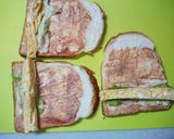 息子の軽食卵ロールサンドイッチ作り方5写真
