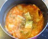 白菜と豆富の旨辛スープ作り方9写真