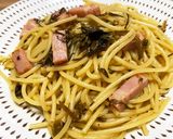 高菜とベーコンのパスタ作り方6写真