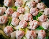 節約♪白菜と鶏だんごのやわらか煮作り方6写真