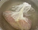 柔らかニンニク鶏むね肉〜生姜ネギ塩ダレで作り方8写真