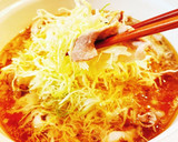 簡単♡ごま油香るキャベツと豚肉の旨だれ鍋作り方5写真