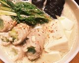 豚バラネギ巻き豆乳鍋作り方5写真