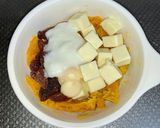 離乳食〜大人まで！コクうまかぼちゃサラダ作り方2写真