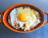 豚キムチ味噌マヨ巣ごもりドリア作り方5写真