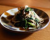 春菊と塩昆布のパスタ作り方4写真