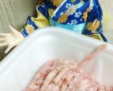 リカちゃん♡春菊ひき肉揚げ挟み(鍋具に)作り方3写真