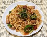 トマトソースがたっぷりの和風ナポリタン作り方7写真