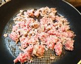 簡単!合挽き肉とニラもやしのキムチ炒め作り方1写真