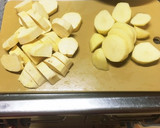 さつまいもとじゃがいもの煮物作り方3写真