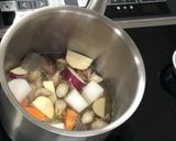 げた団子と秋野菜の煮物★備前市学校給食作り方4写真