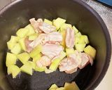 パパイヤと鶏モモのカレー風味作り方3写真