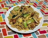 超簡単☆しっとりこくマヨしょう油炒飯♫作り方8写真